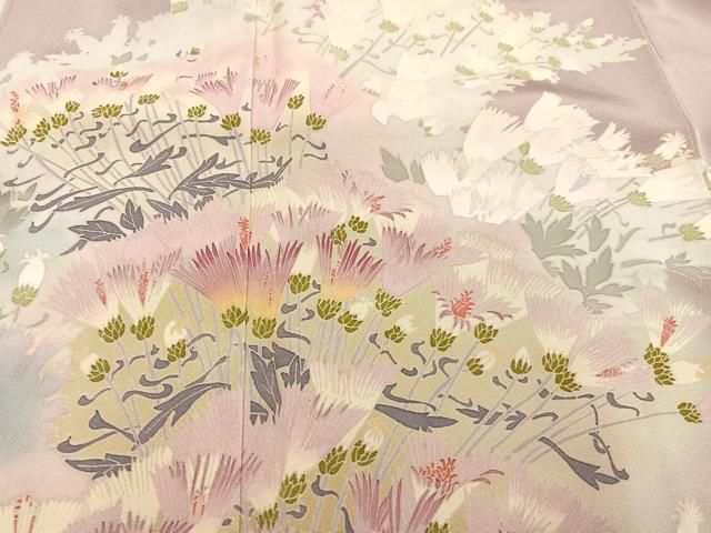 平和屋着物●本加賀友禅作家　村田幸司　色留袖　水辺風景松文　正絹　逸品　DAAY9655az 平和屋着物○本加賀友禅作家 村田幸司 色留袖 草花文 暈し染め 正絹