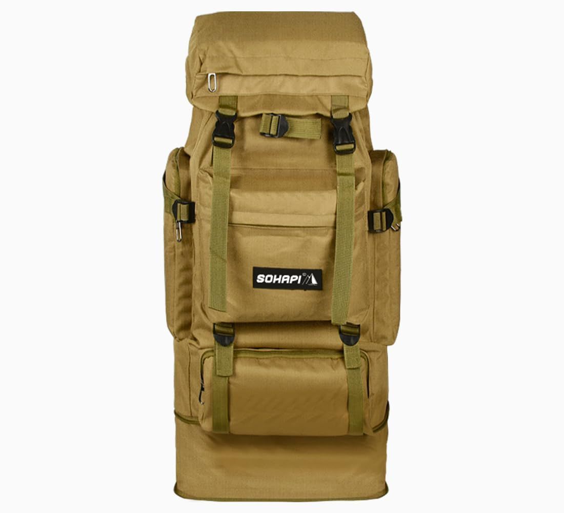 【新着商品】防水 軽量 防災 高通気性 アウトドア 大容量 リュック・バックパックキャンプ メンズ 多機能 レディース 70-85L リュックサック 耐震 雨対策 登山用バッグ 耐久性優れ アウトドア