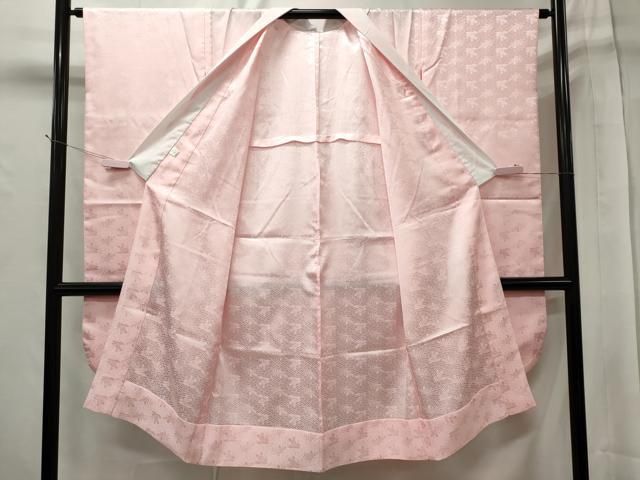 平和屋着物●長襦袢　無双仕立て　舞花文　反端付き　正絹　逸品　未使用　CAAV6516vf 平和屋着物○長襦袢 無双仕立て 舞花文 反端付き 正絹 逸品 未使用