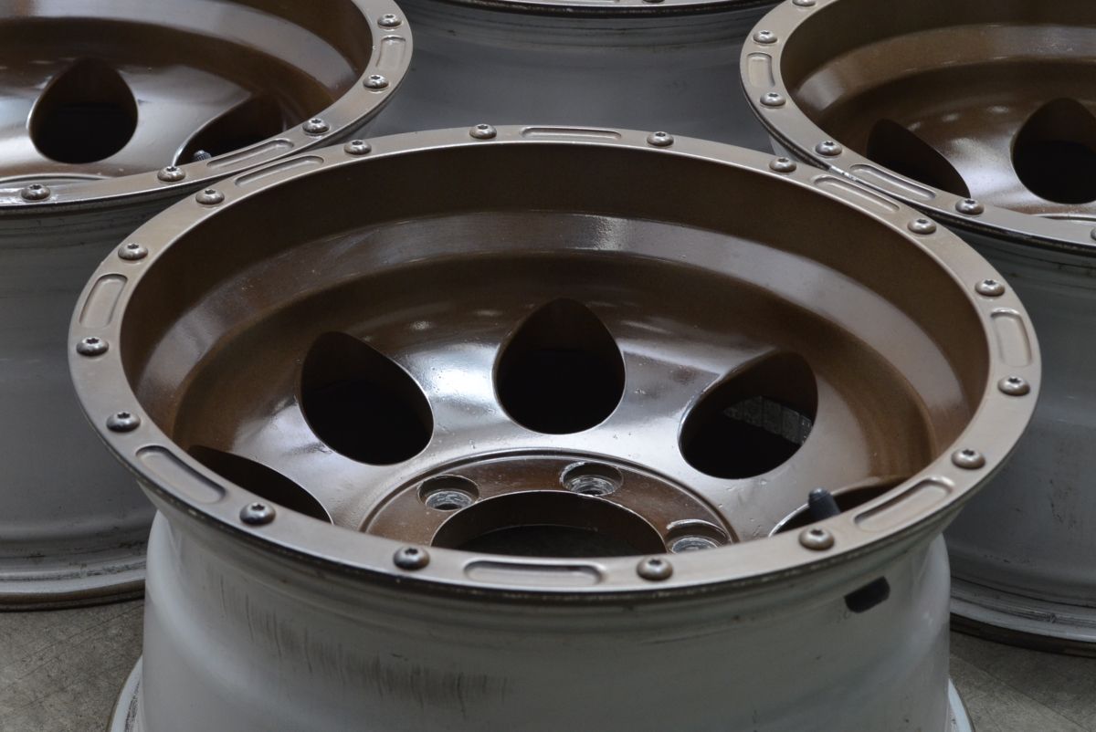 超深リム SHONE OFF-ROAD RN01 15in 8J -30 PCD139.7 4本 70 ランドクルーザー 前期 ハイラックス ハイエース カスタムサイズ