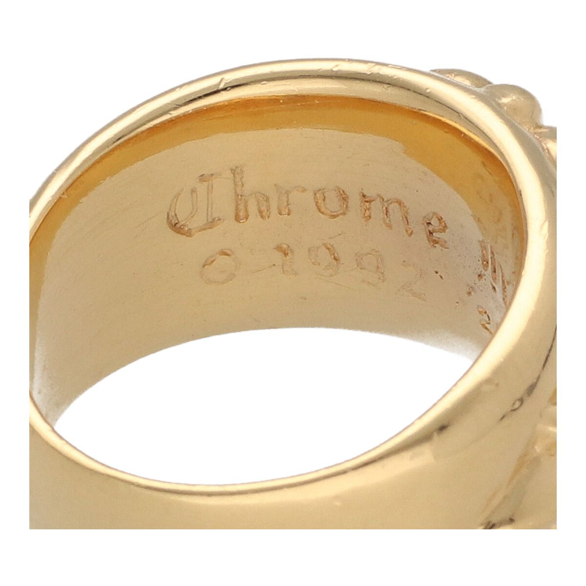 中古】 CHROME HEARTS クロムハーツ フローラルクロスリング 22K