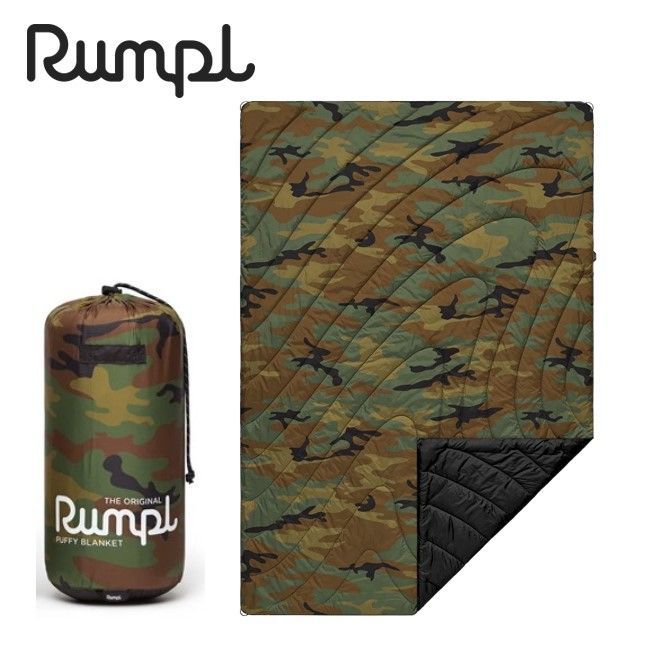 Rumpl ランプル キルトブランケット ブランケット 収納袋付き 迷彩