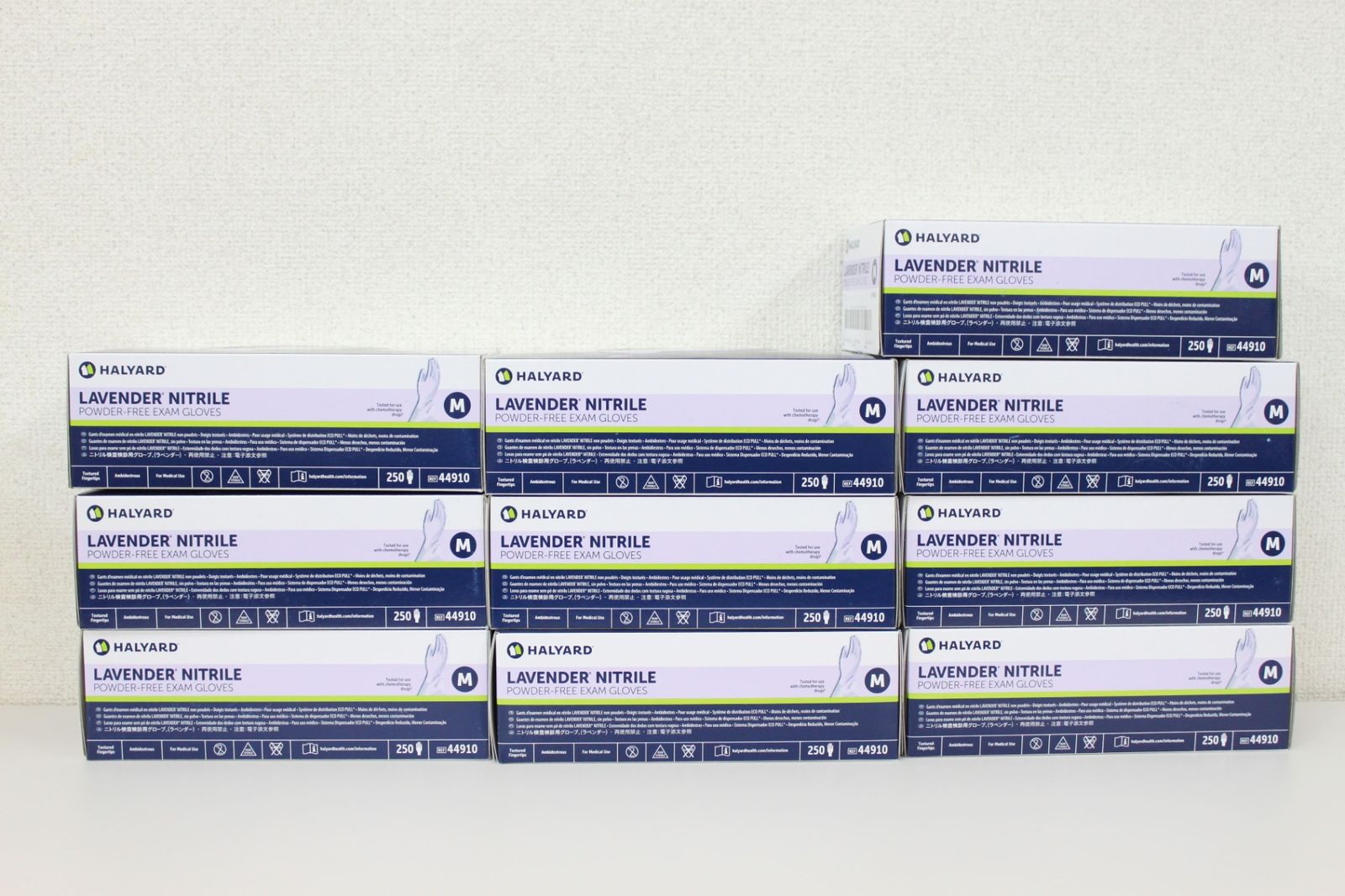 ♥品 10点まとめ HALTYARD ラベンダー ニトリルグローブ M 250枚 10点 検査グローブ BT72
