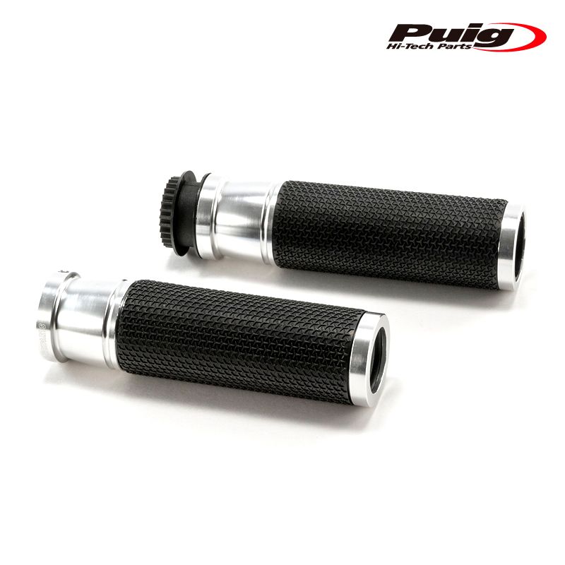 Puig 3553P HI-TECH ASCENT GRIPS SILVER 123mm 汎用 プーチ アセント グリップ