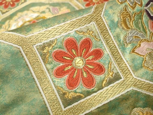 新品■正絹引き箔，パステル織り分け，ささ文様織り六通柄袋帯 楽天市場】六通柄 袋帯の通販