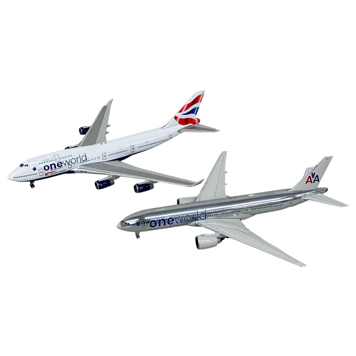 Gemini Jets 1|400 BRITISH AIRWAY ボーイング747-400 | American Airlines BOEING 777-200ER 1|400 飛行機 2点セット K10475567