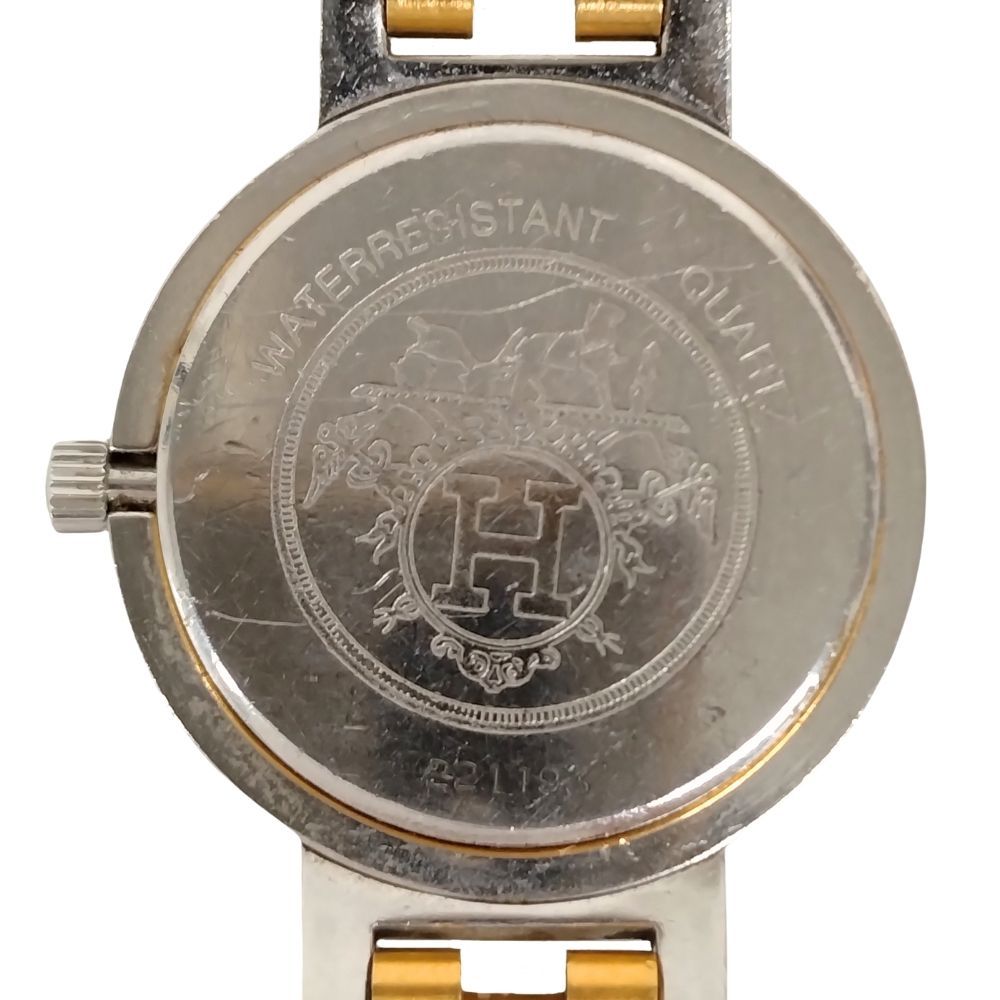 HERMES エルメス クリッパー デイト アイボリー文字盤 クォーツ  