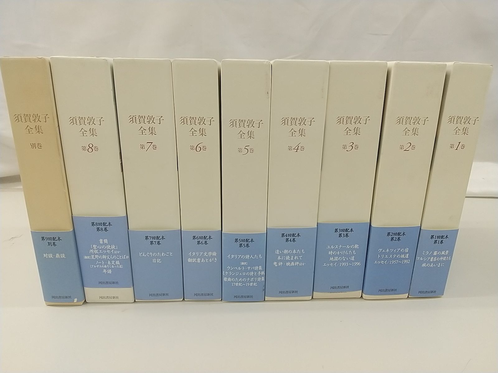 月報付属 須賀敦子全集 全8巻 別巻セット 河出書房 2509-Sat-94