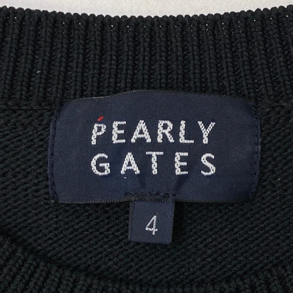 サイズ：4 PEARLY GATES パーリーゲイツ 2022年 ニット セーター  ブラック系 [240101347633] ゴルフウェア メンズ ストスト サイズ：4 PEARLY GATES パーリーゲイツ 2022年 ニット セーター