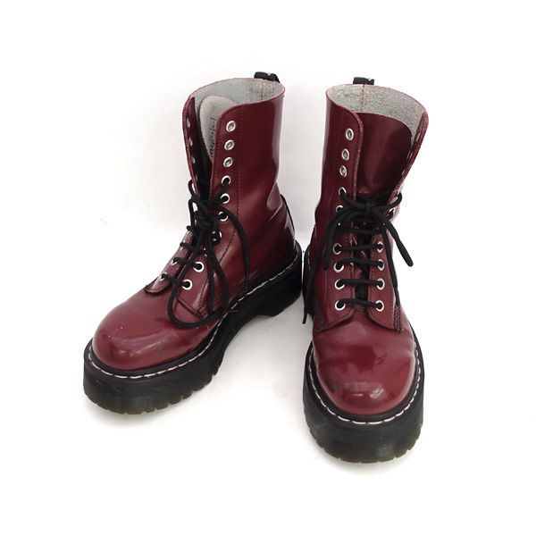 Dr.Martens×AGYNESS DEYN ◆10ホールブーツ/厚底/ブラウン/UK5（24ｃｍ） AGGY 1490 【レディース】【靴/シューズ】 【中古】 Dr.Martens×AGYNESS DEYN ◇10ホールブーツ/厚底/ブラウン/UK5（24cm