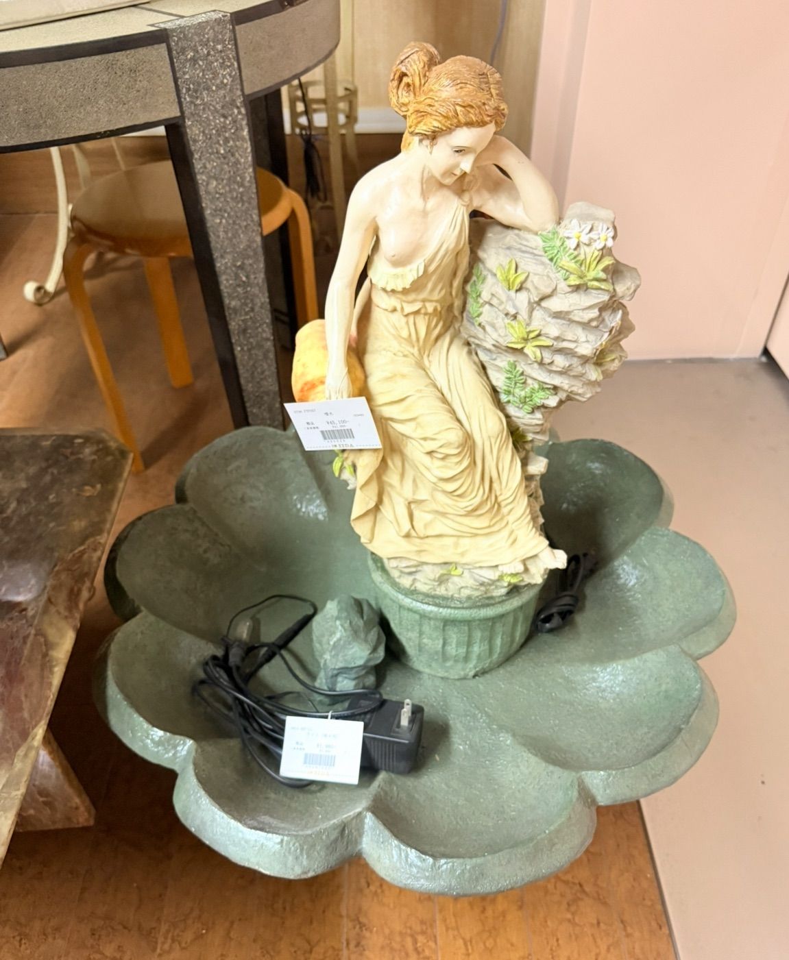 アウトレット アンティーク調噴水 イタリアンガーデン オーナメント 古代ローマ風 高さ82cm