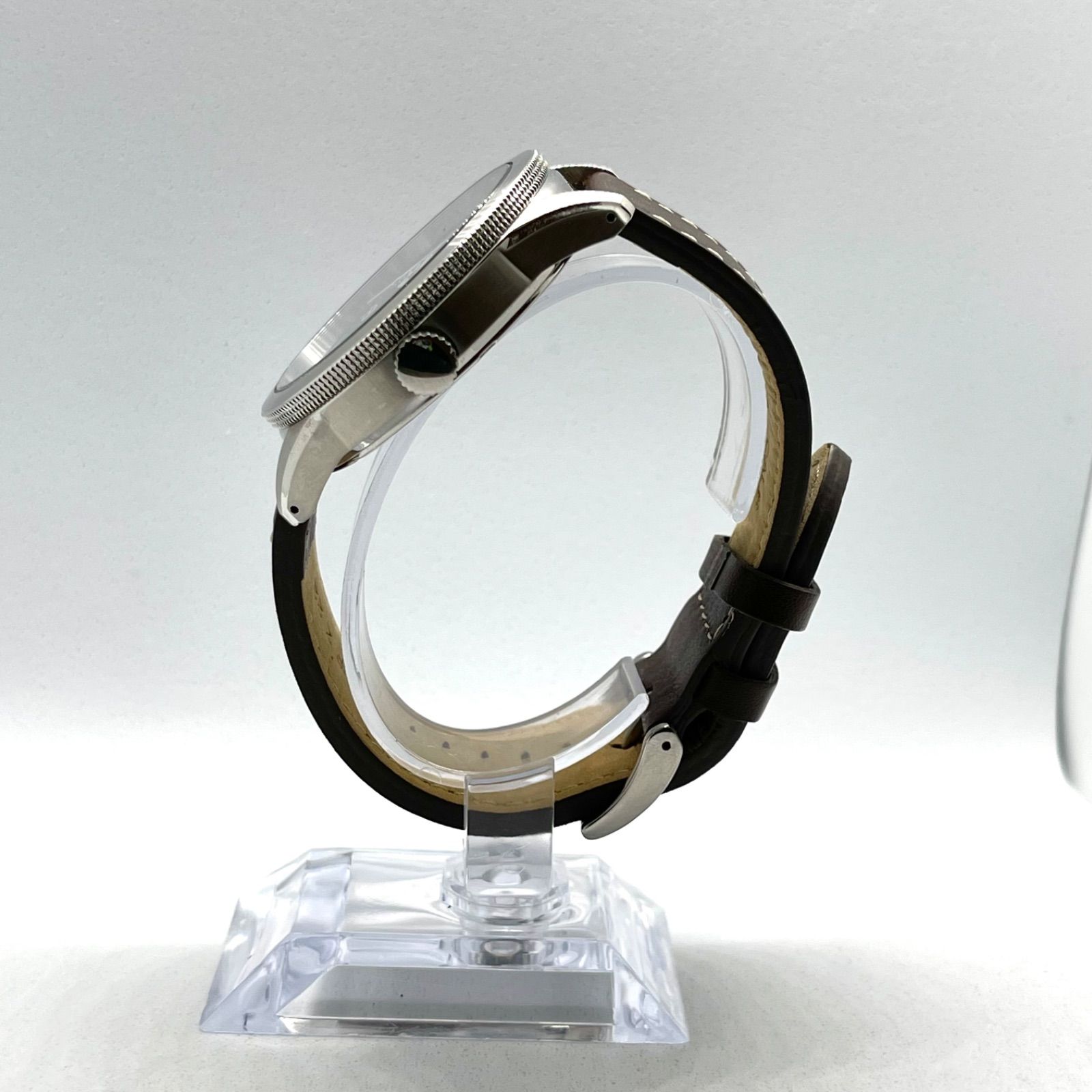 SEIKO / ソーラー腕時計/アナログ/レザー/BRW/V158-0BC0 美品 SEIKO セイコー V158-0BC0 メンズ腕時計 ソーラー電池式 アナログ