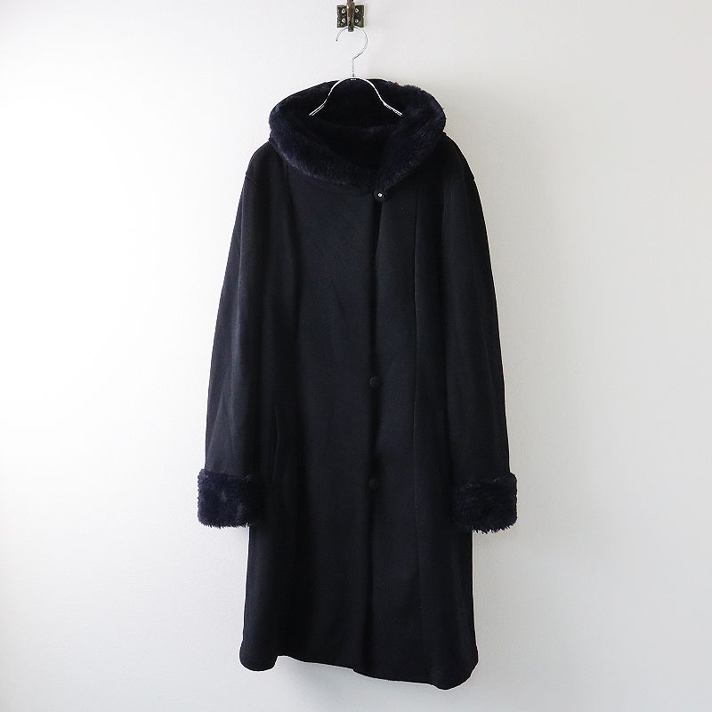 M'S GRACY エムズグレイシー フェイクファー フード付き 裏毛