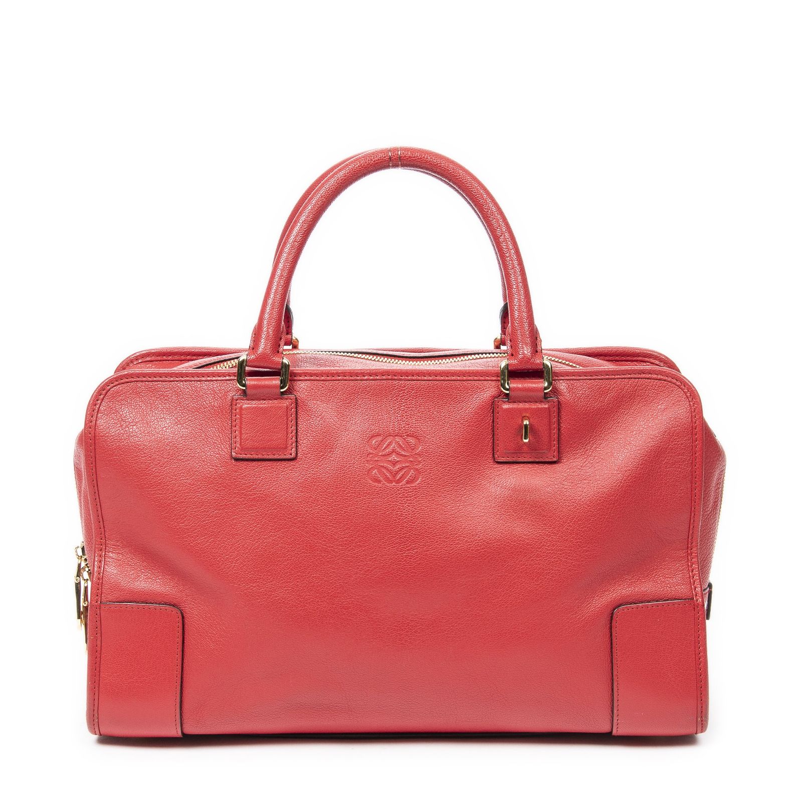 LOEWE ロエベアマソナ赤ゴートスキンレザーA