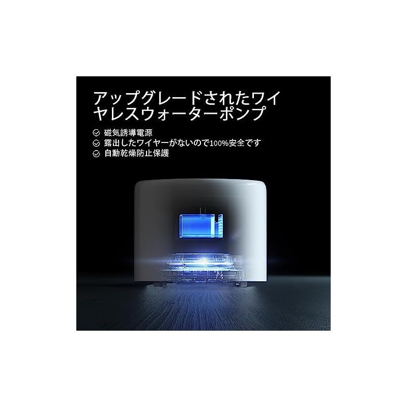 PETKIT ペット 給水器 水飲み器 コードレス 静音ポンプ 循環式 三重濾過 自動パワーオフ LEDライト付き 大容量 猫 犬 1.8L ホワイト EVERSWEET 3 PRO 1