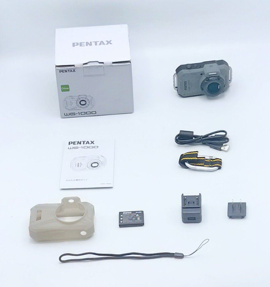 中古 ペンタックス PENTAX WG-1000 オリーブ 本格防水デジタル