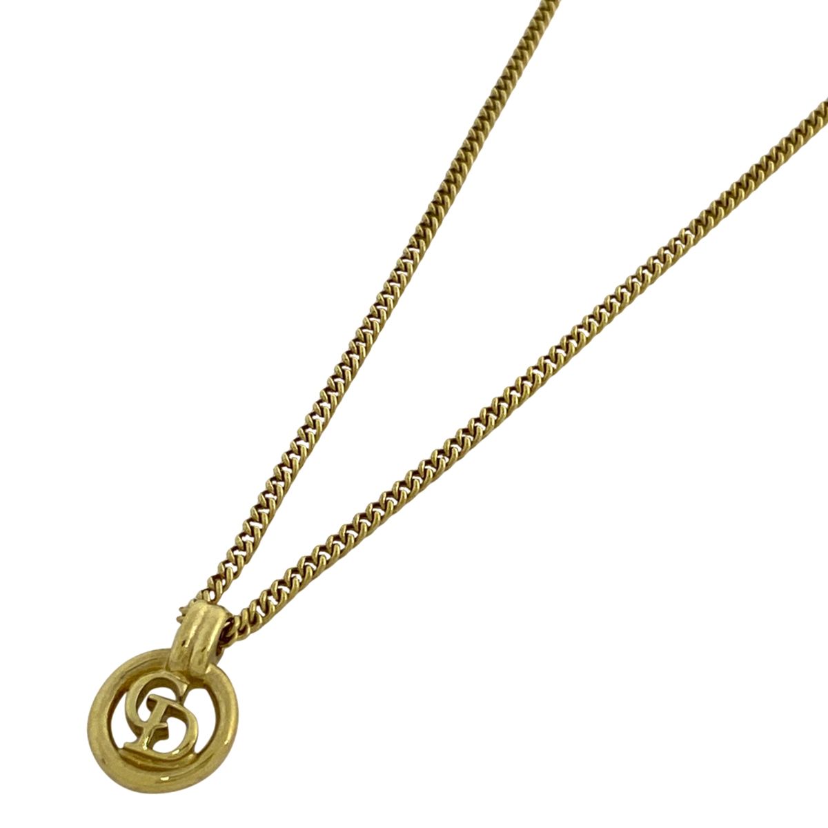 クリスチャンディオール Christian Dior ロゴ ネックレス CD ...