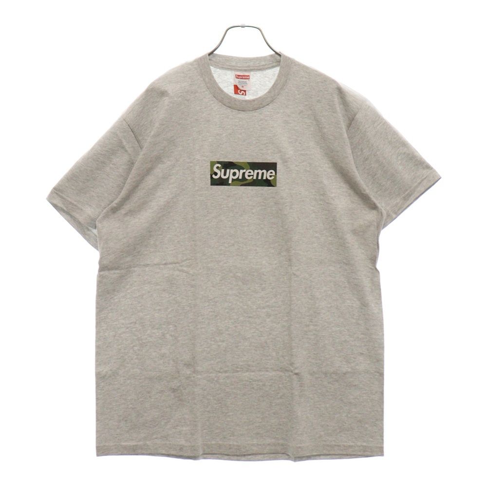 SUPREME (シュプリーム) 23AW Box Logo Tee カモフラボックスロゴプリント半袖Tシャツ クルーネックカットソー グレー