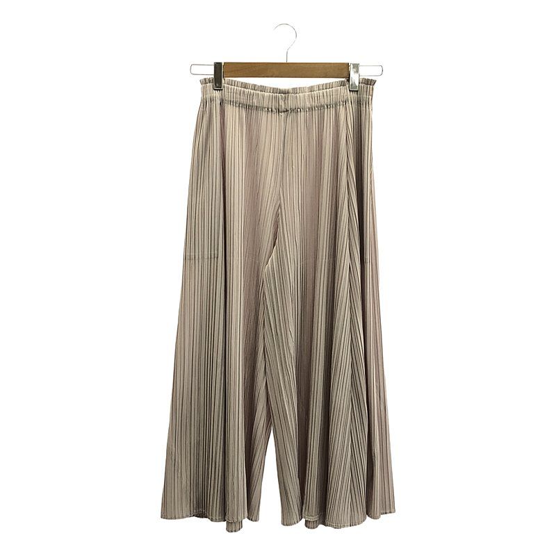 美品✨PLEATS PLEASE プリーツ　ベージュ　ワイドパンツ　ロング PLEATS PLEASE ISSEY MIYAKE / プリーツプリーズイッセイミヤケ