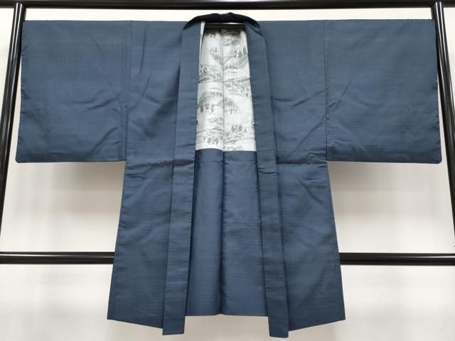 平和屋本店■極上　男性　お召　アンサンブル　100亀甲　キングサイズ　逸品　CYAA2438s5 平和屋本店□極上 男性 お召 アンサンブル 100亀甲 キングサイズ 逸品