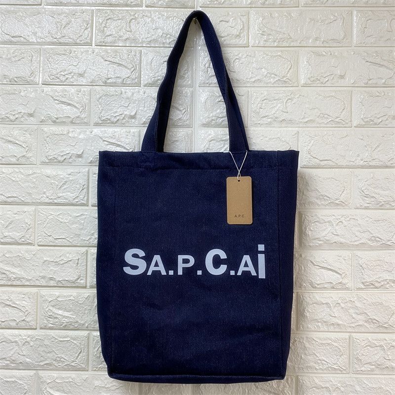 SACAI x APC トートバッグ スモール ネイビー 新品未使用