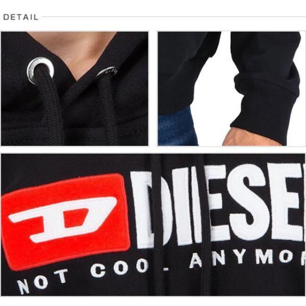 ディーゼルDIESEL パーカー M 00SVDL 0CATK HC S ブラック - メルカリ 