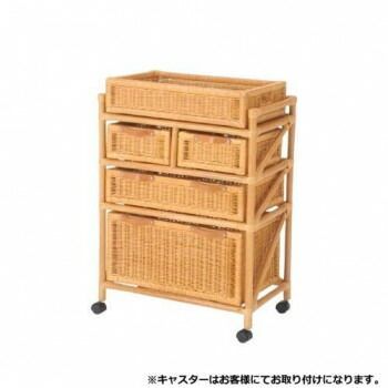今枝商店 Romantic Rattan 籐ランドリー 上カゴ付 ワイドタイプ E46