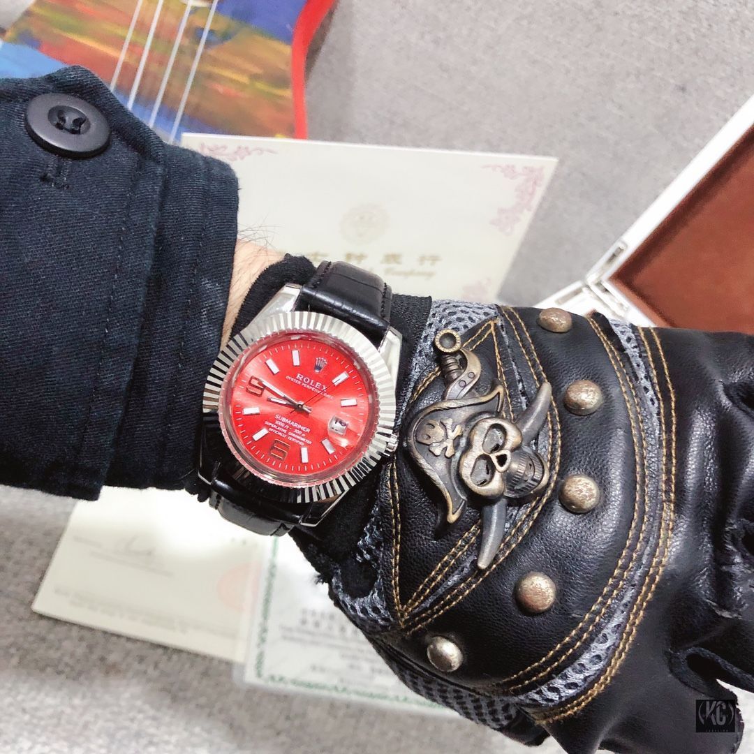  今日 ROLEX 全新 ロレックス メンズ ロジャー クラシック 腕時計 MM輸入 自動巻き時計 腕時計(アナログ)