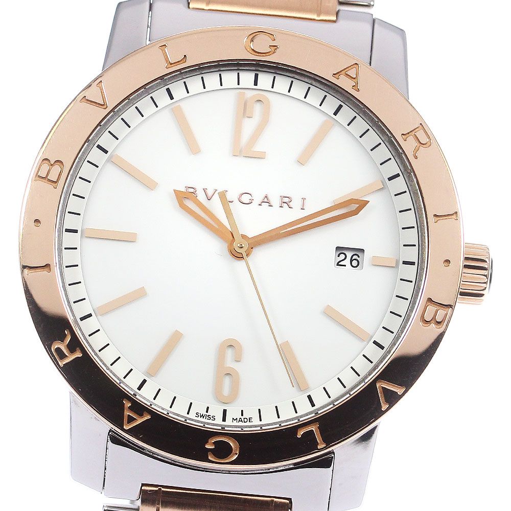 ブルガリ BVLGARI ブルガリブルガリ クロノグラフ コンビ BB41SPGCH メンズ 腕時計 デイト K18PG 自動巻き BVLGARIBVLGARI VLP 90179275