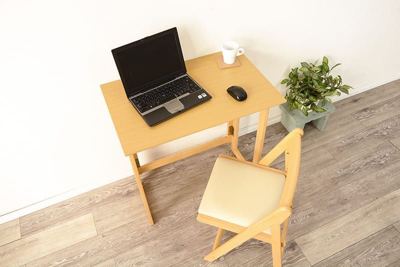 折りたたみデスク＆チェア（ナチュラル） VCT-7699NA 売れ筋 Amazon