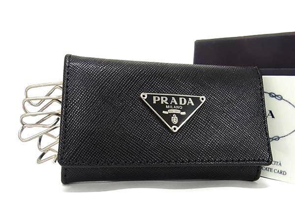□新品同様□ PRADA プラダ サフィアーノレザー 6連 キーケース 鍵入れ