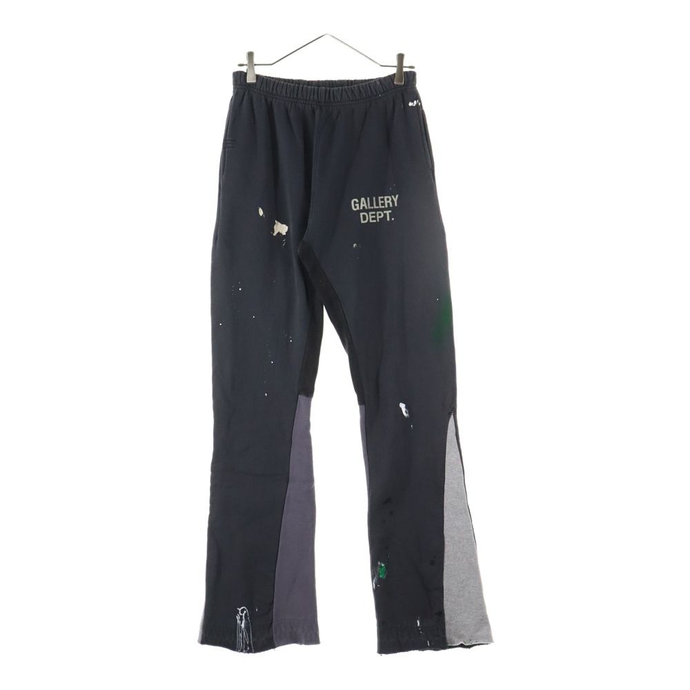 GALLERY DEPT. ギャラリーデプト GD LOGO PAINTED FLARE SWEAT PANTS ロゴプリント ペイント加工 フ スウェットパンツ ブラック DL-F-2105P