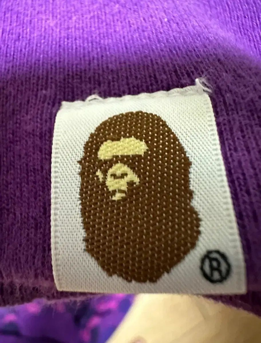 A BATHING APE® COLOR CAMO DOUBLE SHARK FULL ZIP HOODIE ROYAL PURPLE 3XL