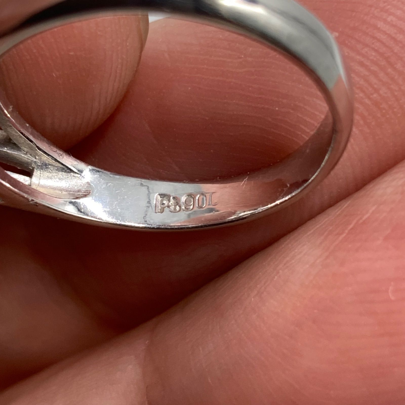 Pt900 プラチナ900 ダイヤモンドリング バゲットダイヤ 0.57ct 0.7ct 