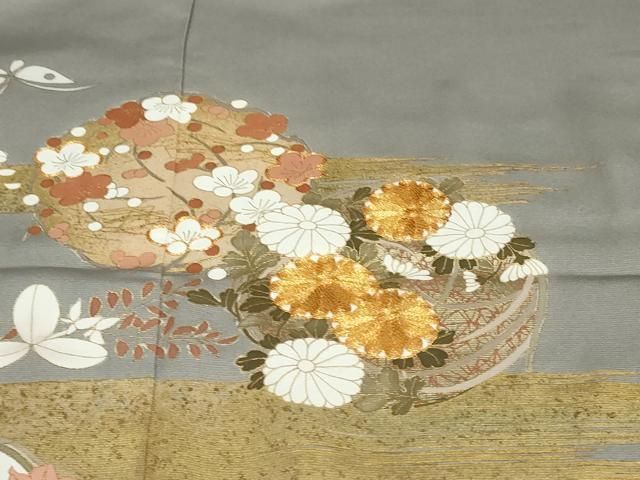 平和屋着物○金彩友禅 卓越技能者・名工・和田光正 訪問着 流水御所車