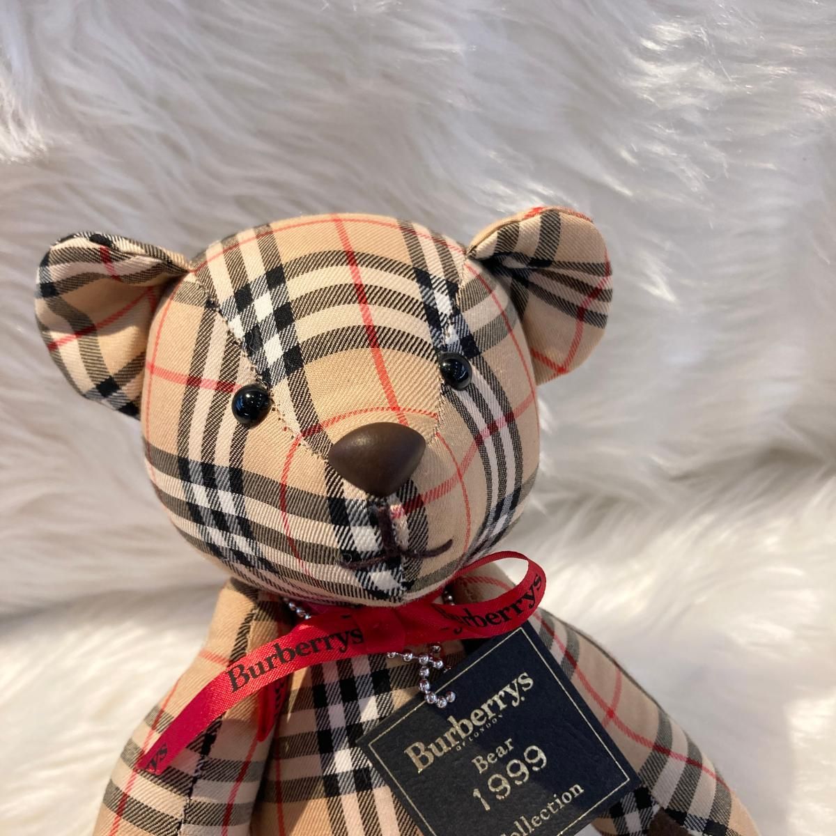 BURBERRY ベア ぬいぐるみ 1999限定 BURBERRY （バーバリー） 1999 テディベア チェック Beige