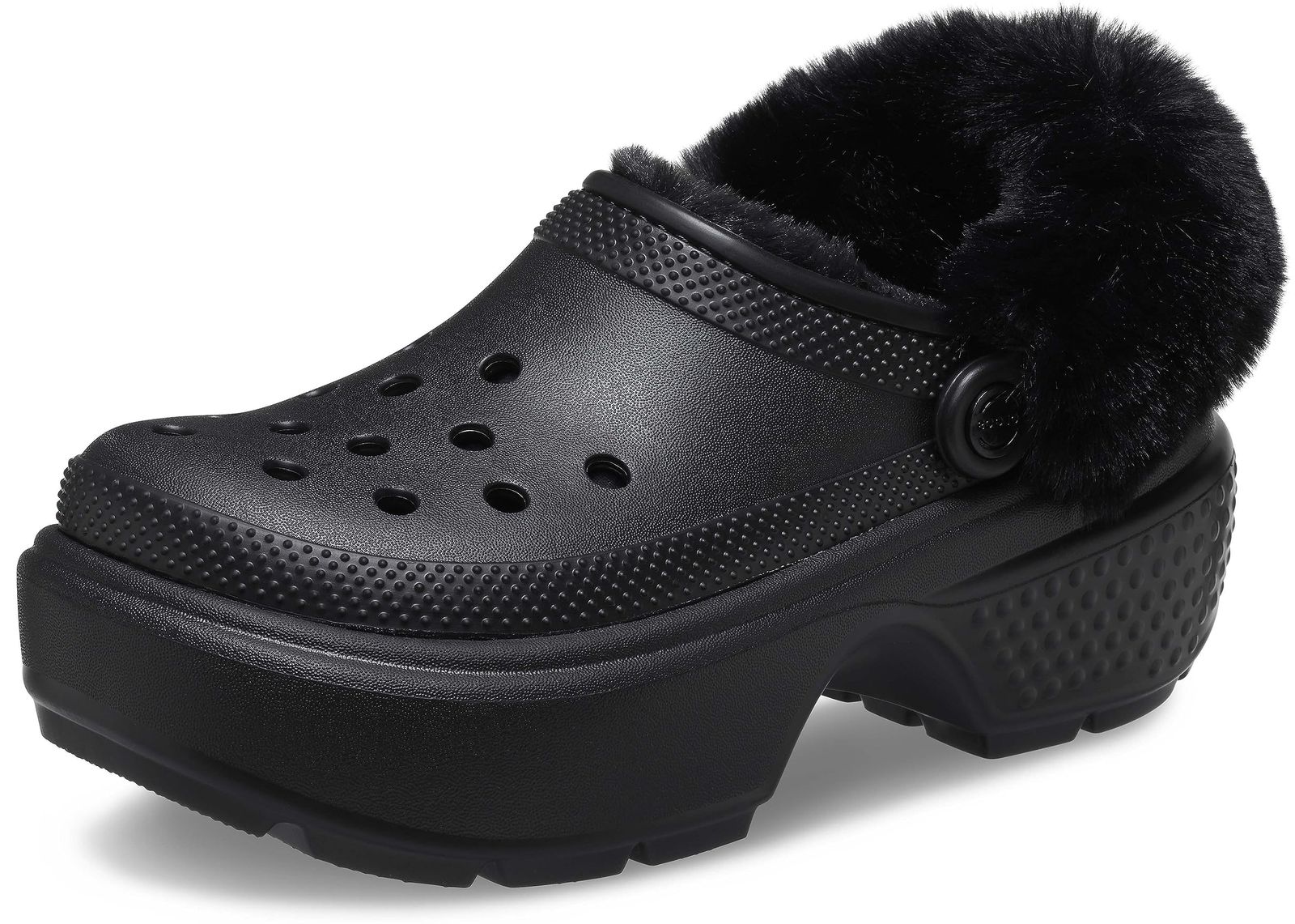 Crocs (クロックス) 男女兼用 大人用 ストンプラインド クロッグ， ブラック， 12 Women/10 Men [ブラック] [12 Women/10 Men]