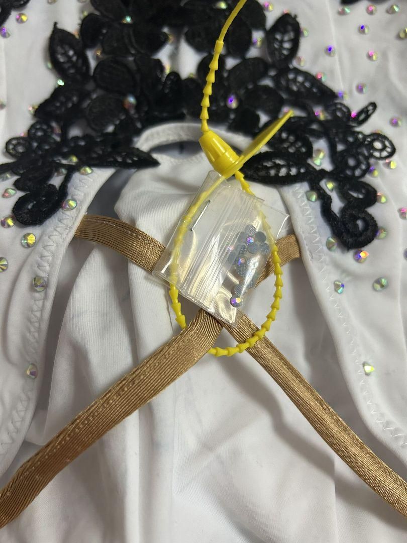 新生活応援!大特価? 新色 ラテンワンピース ラテンドレス 刺繍 ブラック＋ホワイト オーダーメイド ちの歳末