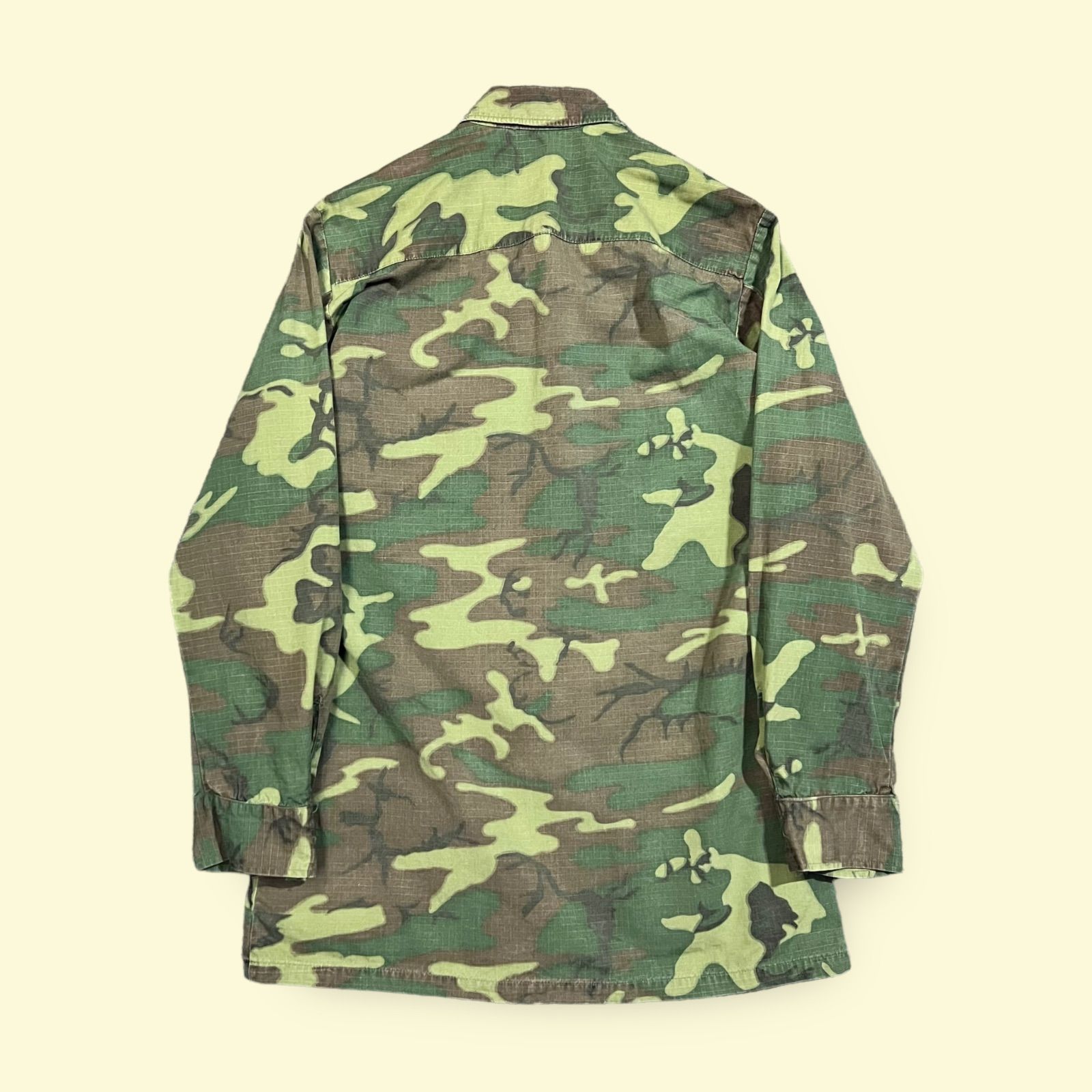 US　Military ジャングルファティーグジャケット/カーキー/Mens アメリカ軍 100-69-c-1362 60s リップストップ ジャングル