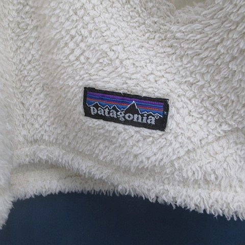 パタゴニア Patagonia アウトドアウェア 25145F8 長袖 フリースジャケット XS 白系 ホワイト ジップアップ ポケット ロゴ