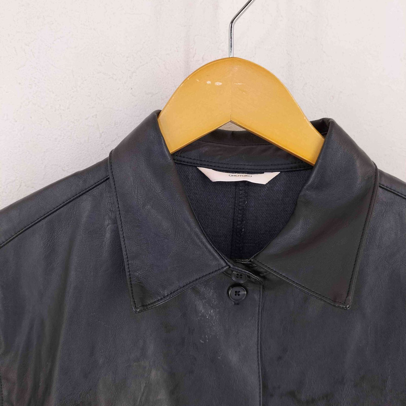 すす　OHOTORO Leather Shirt Jacket レザー すす様専用 OHOTORO Leather Shirt Jacket レザー