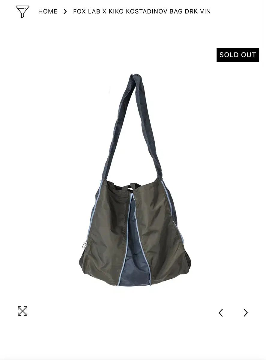 バッグ KIKO KOSTADINOV x Fox Lab Bag KIKO KOSTADINOV - FOX × KIKO EXPANDABLE BAG FLINT STONE