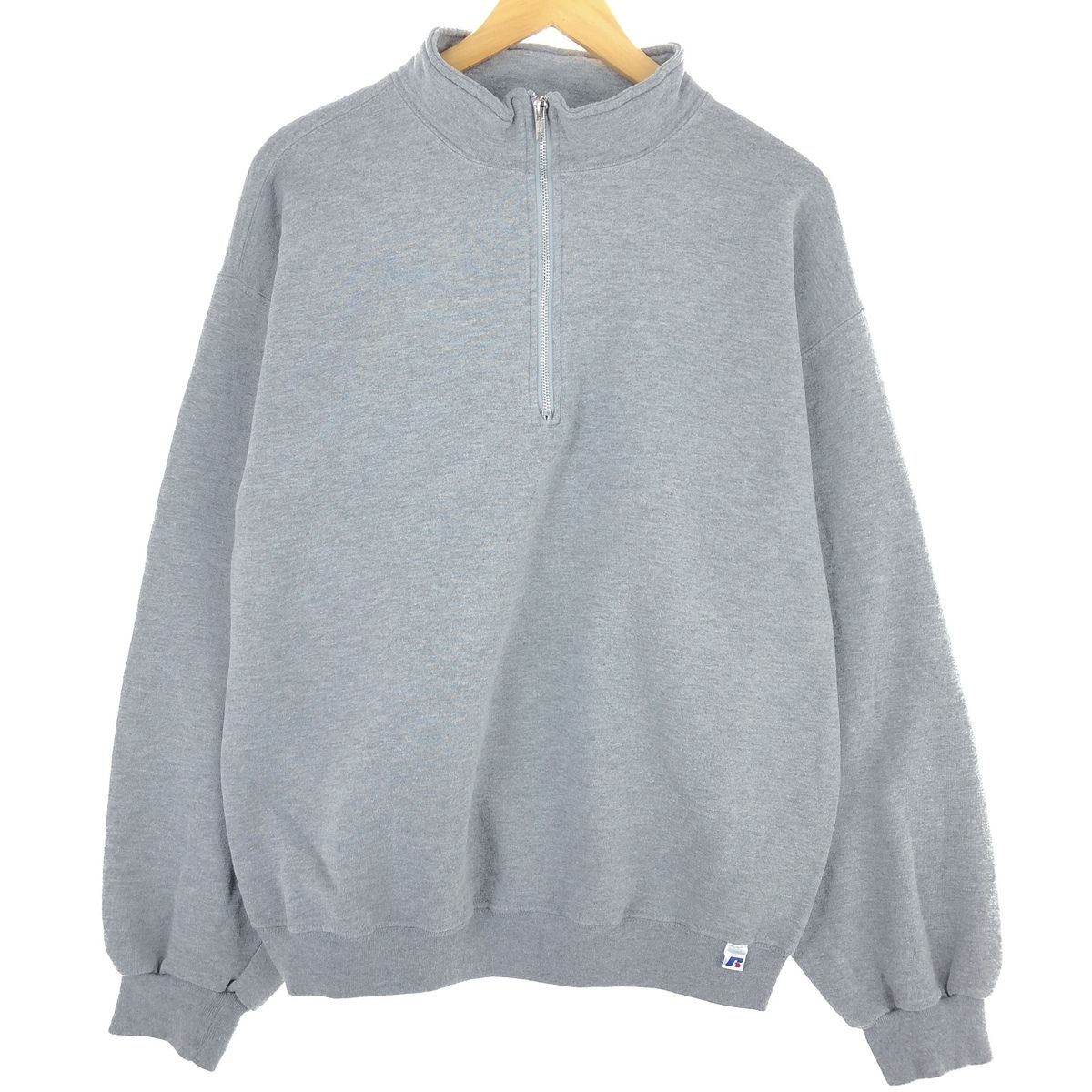 古着 ラッセル Russell ハーフジップスウェットシャツ トレーナー メンズL/eaa438989