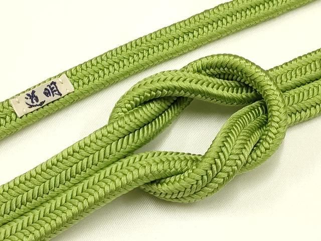 平和屋着物● 上 有職組紐道明 帯締め 冠組 苔色 宮内庁御用 国立博物館御用 東京芸術大学御用 AABA9912ay