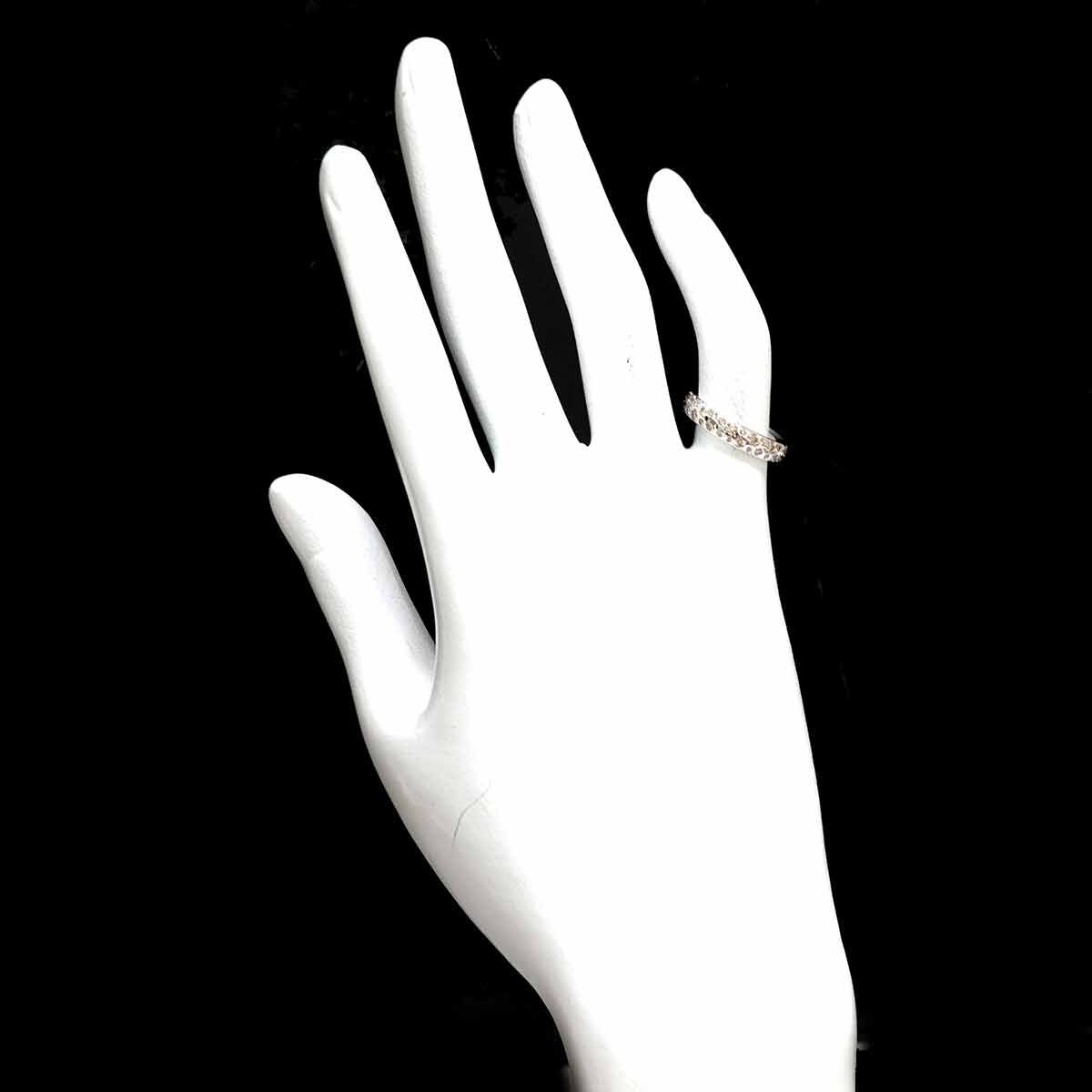 カシケイ KASHIKEY 8.5号 リング ブラウンダイヤ ダイヤ 0.38ct K18 WG  