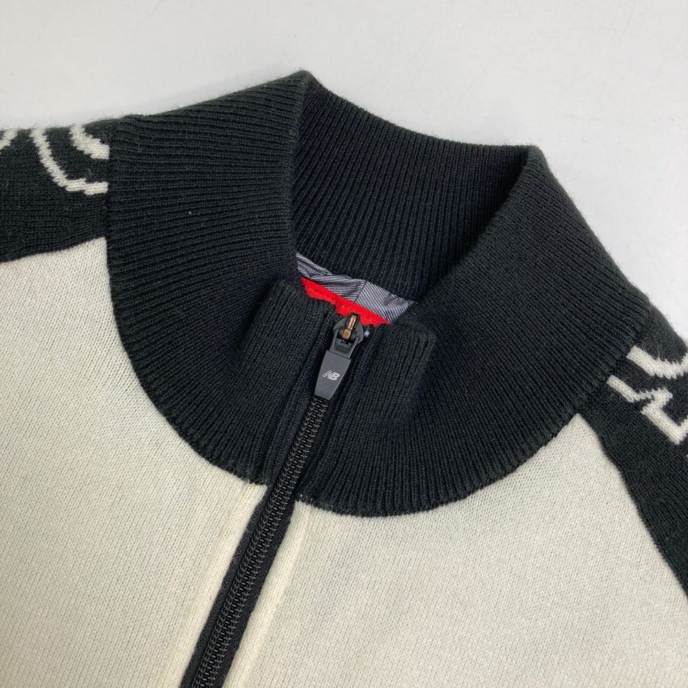 サイズ：4 NEW BALANCE GOLF ニューバランス 2022年 裏地付 ニット ジップジャケット  ホワイト系 [240101477280] ゴルフウェア メンズ ストスト サイズ：4 NEW BALANCE GOLF ニューバランス 2022年 裏地付 ニット