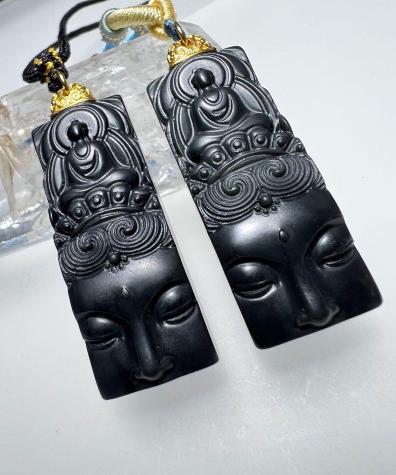 和田玉観音様彫り紐ネックレス 至高の慈悲 願望成就・開運・健康長寿