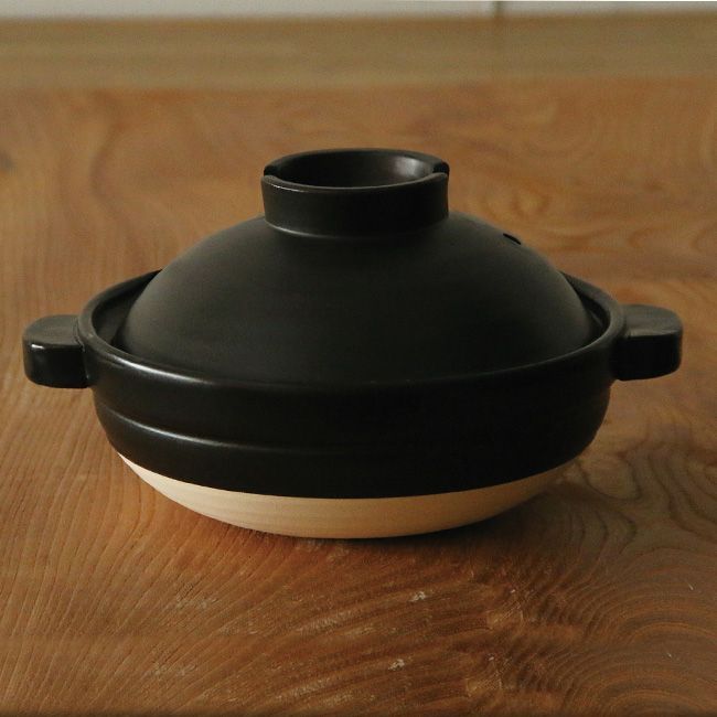レア 大きいサイズ 馬場勝文 ミルクパン 耐熱土鍋 大 黒 蓋付き レア