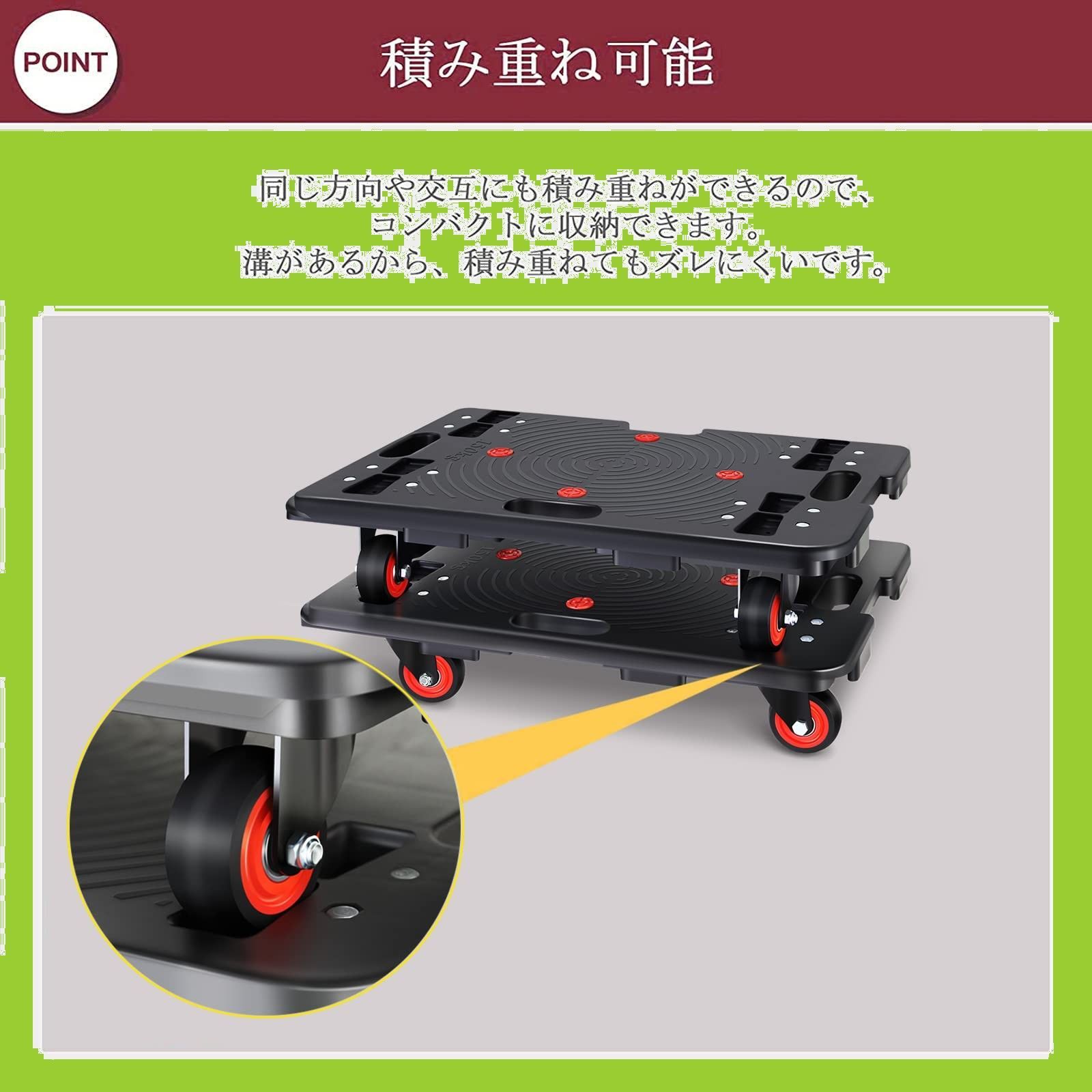数量 kg家庭用カート360°回転ブラック