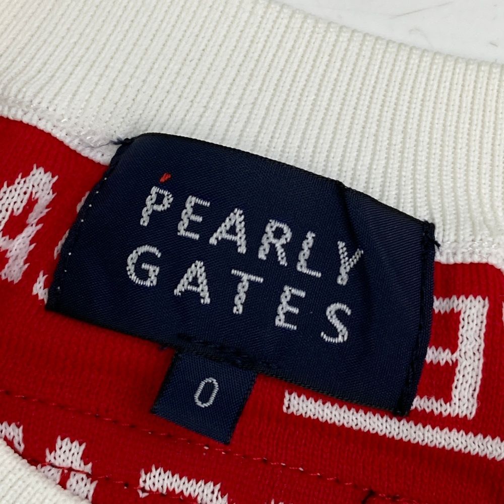 サイズ：0 PEARLY GATES パーリーゲイツ  ニット セーター 総柄 ホワイト系 [240101471251] ゴルフウェア レディース ストスト サイズ：0 PEARLY GATES パーリーゲイツ ニット セーター 総柄